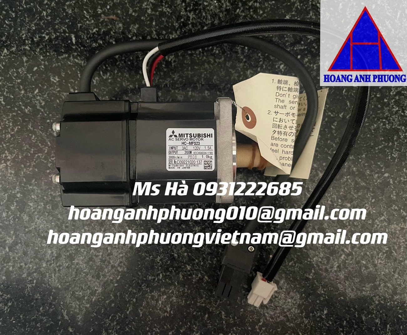 Mitsubishi HC-MFS23 động cơ tích hợp encoder độ phân giải cao 200W
